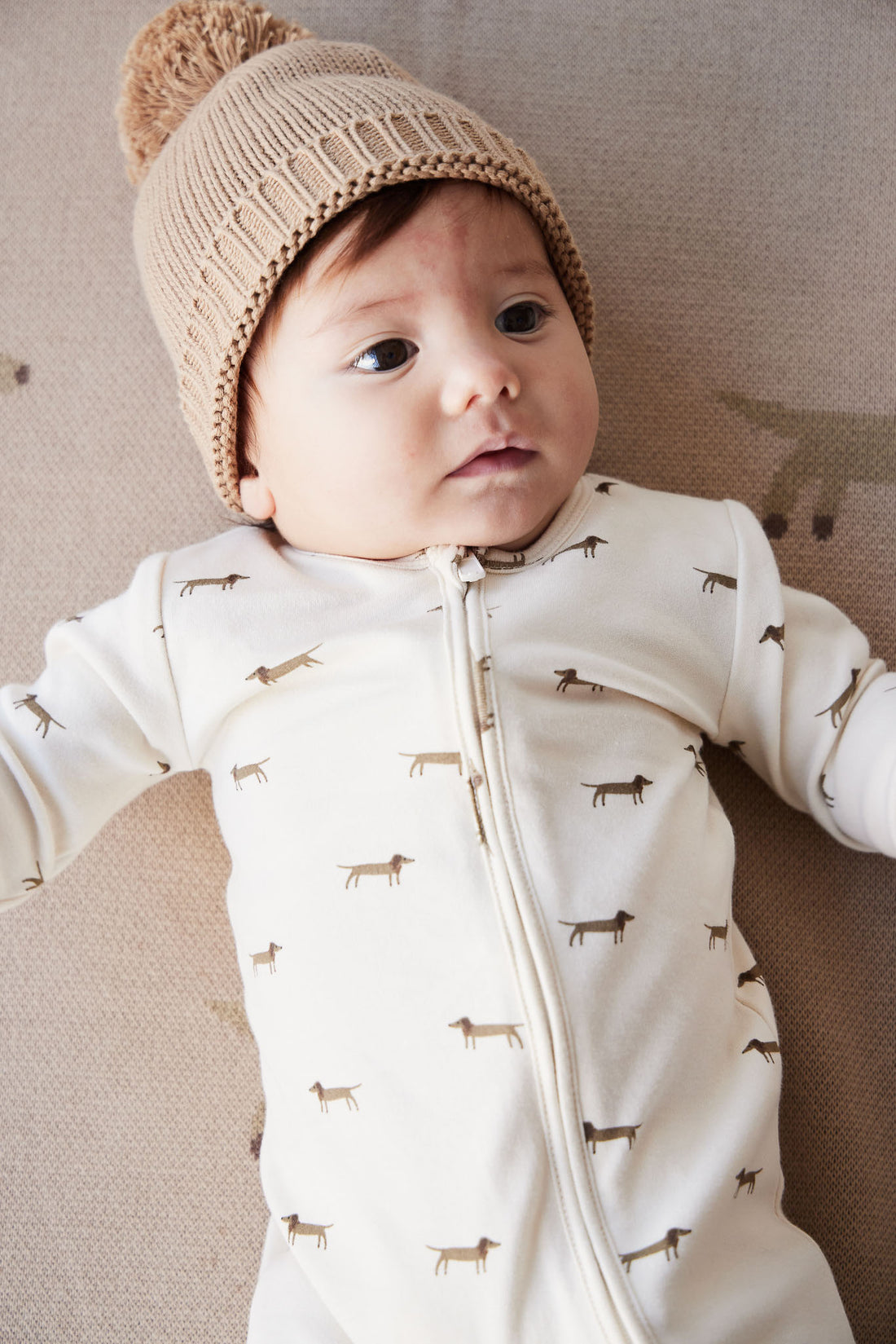 Organic Cotton Reese Zip Onepiece - Cosy Basil Cloud Childrens Onepiece from Jamie Kay USA