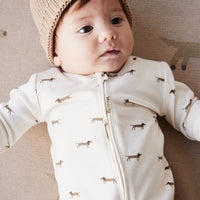 Organic Cotton Reese Zip Onepiece - Cosy Basil Cloud Childrens Onepiece from Jamie Kay USA