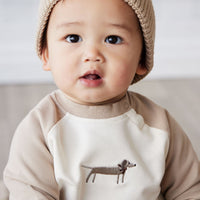 Leon Knitted Beanie - Fawn Childrens Hat from Jamie Kay USA