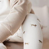 Organic Cotton Everyday Legging - Cosy Basil Cloud Childrens Legging from Jamie Kay USA