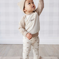 Organic Cotton Tao Sweatshirt - Cosy Basil Fawn Childrens Top from Jamie Kay USA