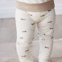 Organic Cotton Everyday Legging - Cosy Basil Cloud Childrens Legging from Jamie Kay USA