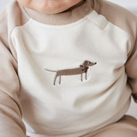 Organic Cotton Tao Sweatshirt - Cosy Basil Fawn Childrens Top from Jamie Kay USA