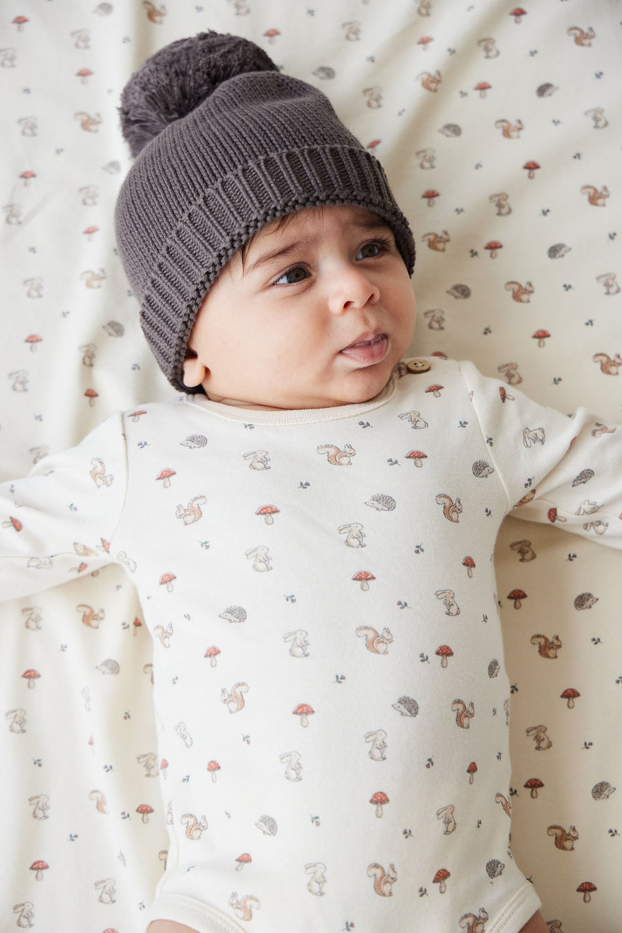 Organic Cotton Fernley Bodysuit - Woodland Friends Childrens Bodysuit from Jamie Kay USA