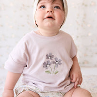 Organic Cotton Frill Bloomer - Moons Garden Lavender Childrens Bloomer from Jamie Kay USA