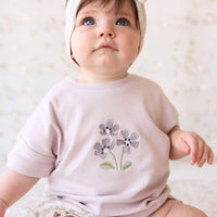 Organic Cotton Frill Bloomer - Moons Garden Lavender Childrens Bloomer from Jamie Kay USA