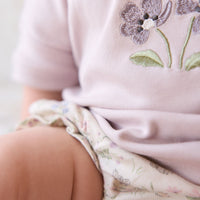 Organic Cotton Frill Bloomer - Moons Garden Lavender Childrens Bloomer from Jamie Kay USA