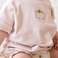 Pima Cotton Mimi Top - Rosewater Strawberry Childrens Top from Jamie Kay USA