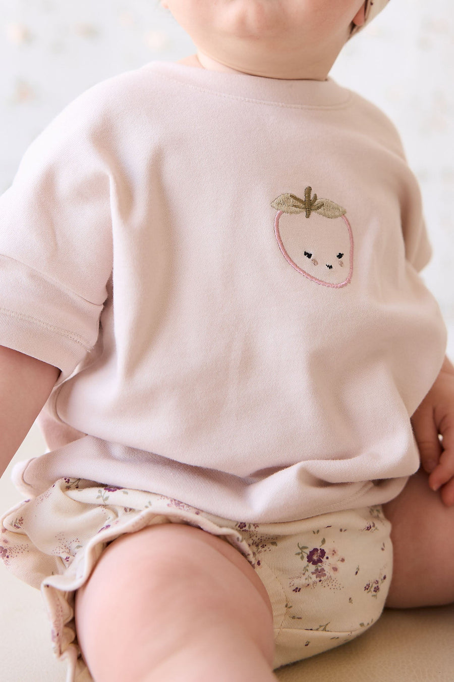 Pima Cotton Mimi Top - Rosewater Strawberry Childrens Top from Jamie Kay USA