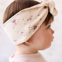 Organic Cotton Headband - Sweet William Floral Natural Childrens Headband from Jamie Kay USA