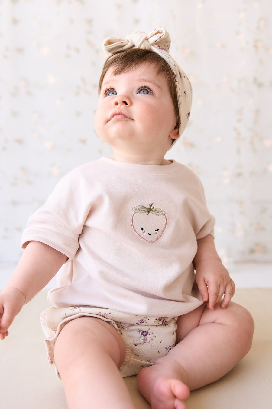 Pima Cotton Mimi Top - Rosewater Strawberry Childrens Top from Jamie Kay USA