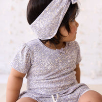 Organic Cotton Cap Sleeve Bodysuit - April Lilac Childrens Bodysuit from Jamie Kay USA