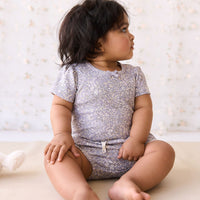 Organic Cotton Frill Bloomer - April Lilac Childrens Bloomer from Jamie Kay USA