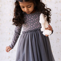 Anna Tulle Dress - Rosalie Floral Lava Childrens Dress from Jamie Kay USA