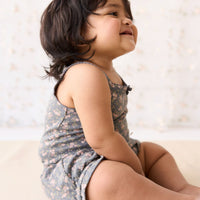 Organic Cotton Frill Bloomer - Rosalie Floral Lava Childrens Bloomer from Jamie Kay USA