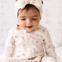 Organic Cotton Headband - Sweet William Floral Natural Childrens Headband from Jamie Kay USA