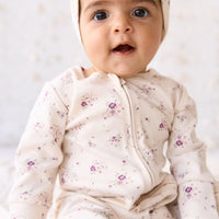 Organic Cotton Frankie Onepiece - Sweet William Floral Natural Childrens Onepiece from Jamie Kay USA