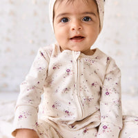 Organic Cotton Frankie Onepiece - Sweet William Floral Natural Childrens Onepiece from Jamie Kay USA