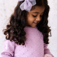 Dotty Knit Jumper - Lilac Blush Childrens Jumper from Jamie Kay USA