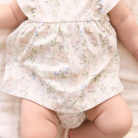 Organic Cotton Elianna Playsuit - Moons Garden Lavender Childrens Playsuit from Jamie Kay USA