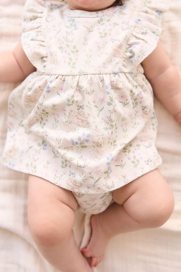 Organic Cotton Elianna Playsuit - Moons Garden Lavender Childrens Playsuit from Jamie Kay USA