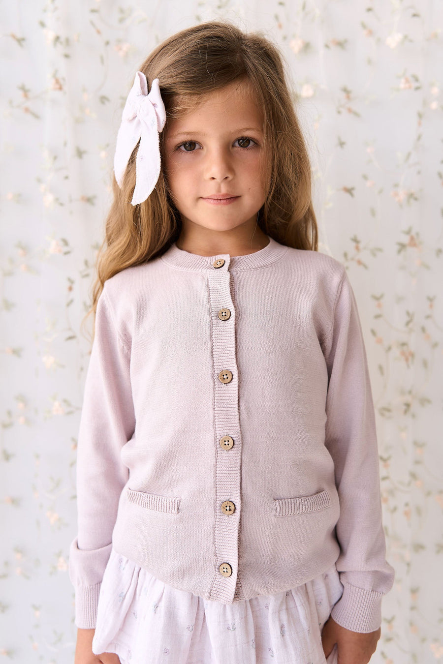 Gabrielle Cardigan - Violet Tint Childrens Cardigan from Jamie Kay USA