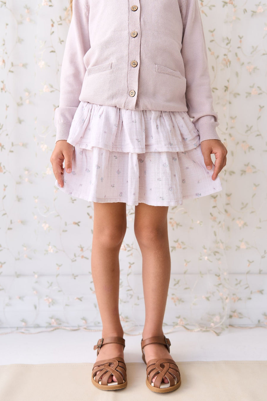 Organic Cotton Muslin Samantha Skirt - Meredith Violet Childrens Skirt from Jamie Kay USA