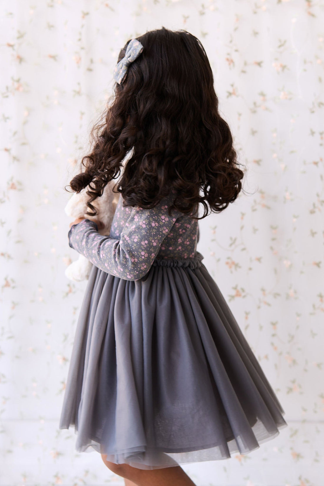 Anna Tulle Dress - Rosalie Floral Lava Childrens Dress from Jamie Kay USA