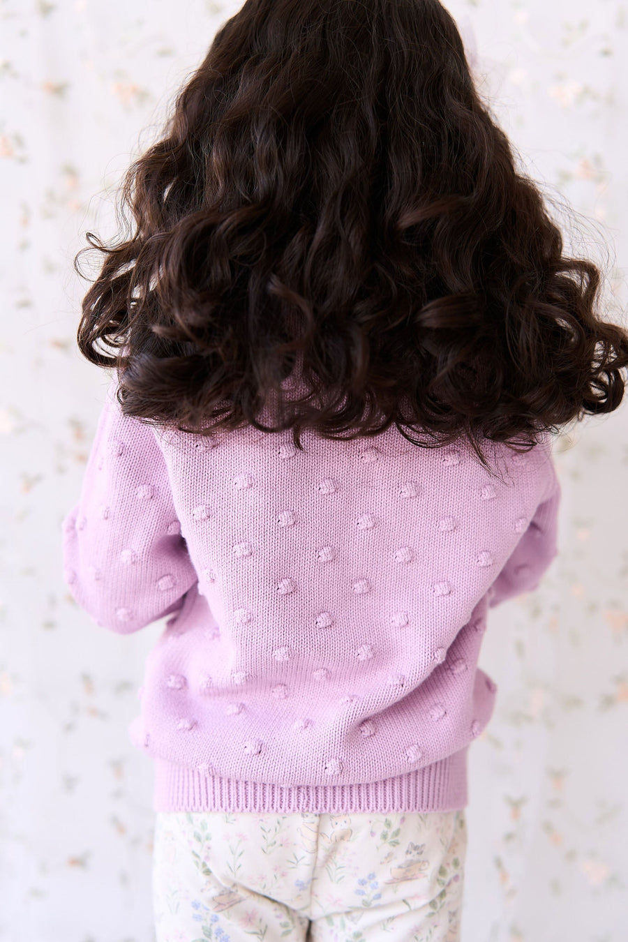 Dotty Knit Jumper - Lilac Blush Childrens Jumper from Jamie Kay USA