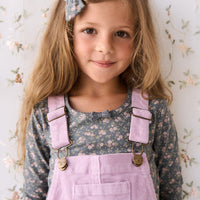 Organic Cotton Long Sleeve Top - Rosalie Floral Lava Childrens Top from Jamie Kay USA