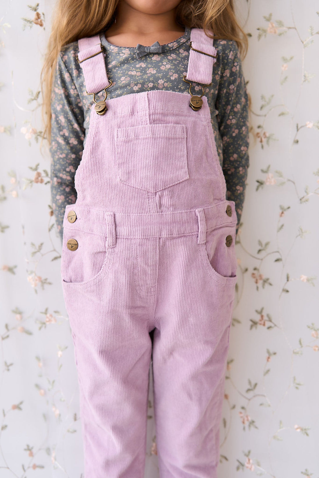 Jordie Cord Overall - Lilac Blush Childrens Overall from Jamie Kay USA