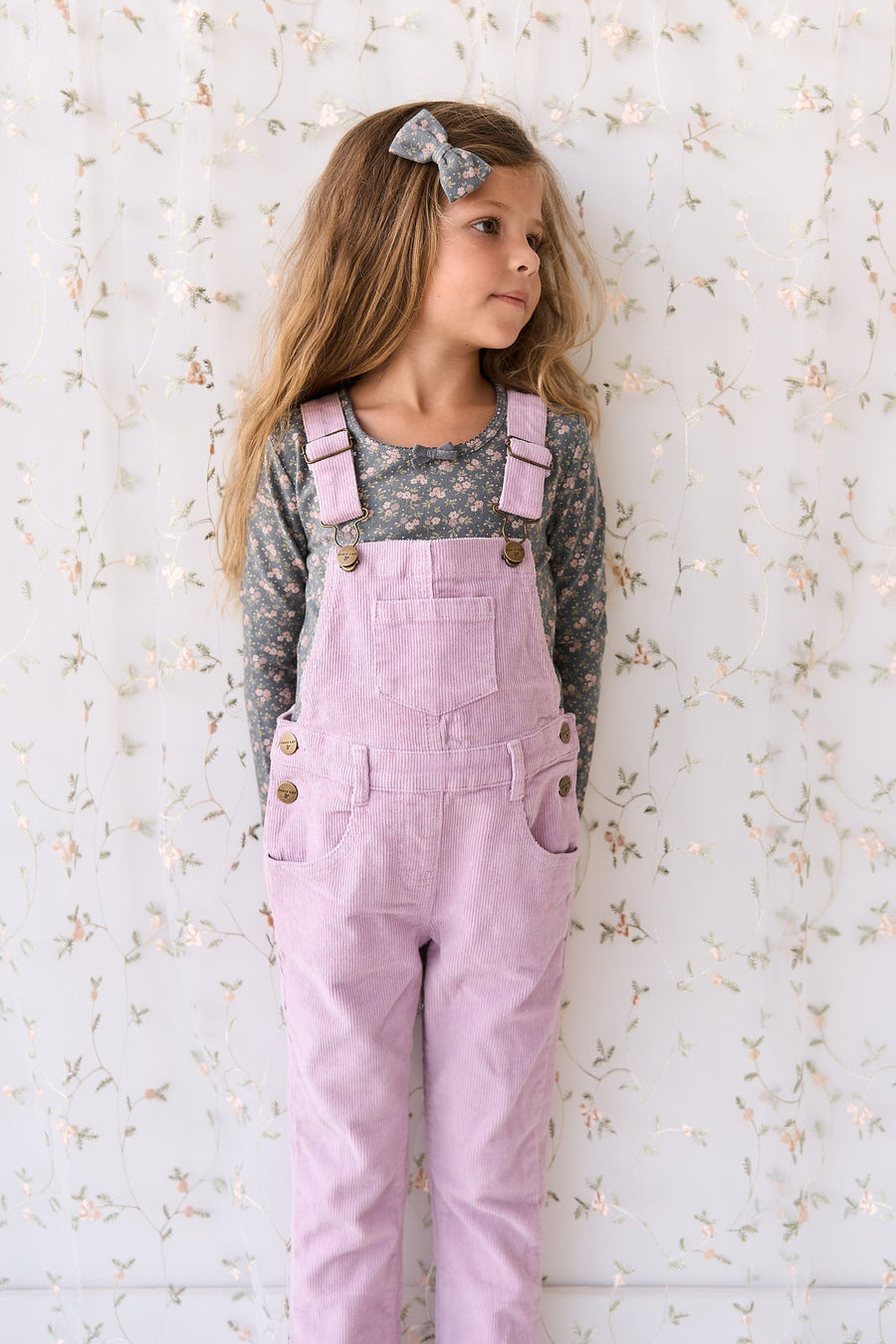 Jordie Cord Overall - Lilac Blush Childrens Overall from Jamie Kay USA