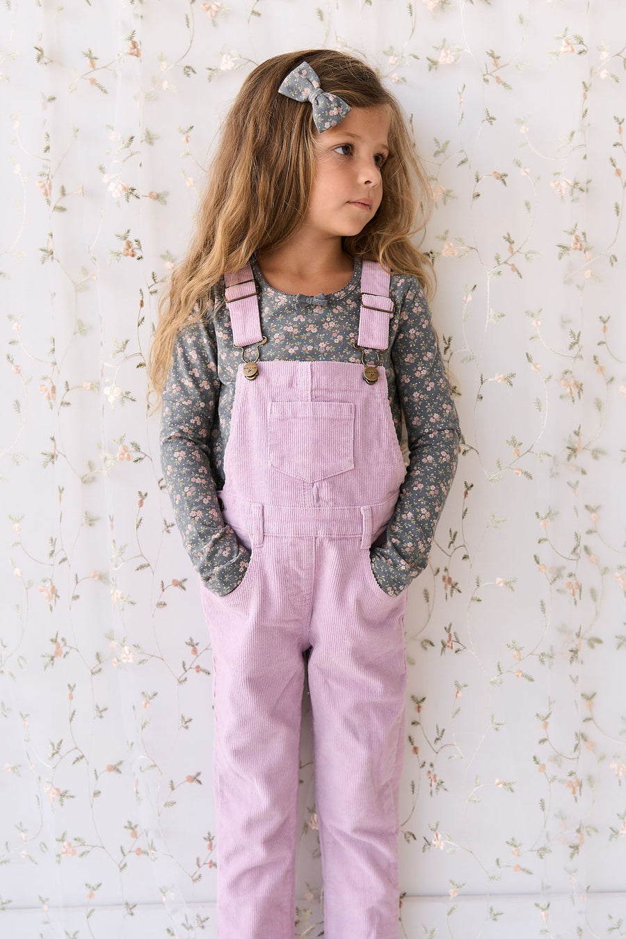 Jordie Cord Overall - Lilac Blush Childrens Overall from Jamie Kay USA