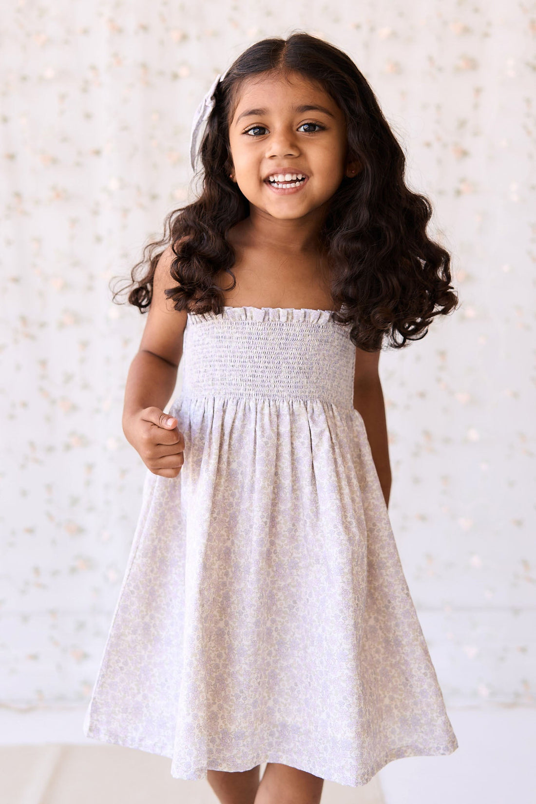 Organic Cotton Mira Dress - Chloe Lavender Childrens Dress from Jamie Kay USA