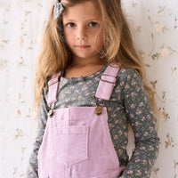 Organic Cotton Long Sleeve Top - Rosalie Floral Lava Childrens Top from Jamie Kay USA