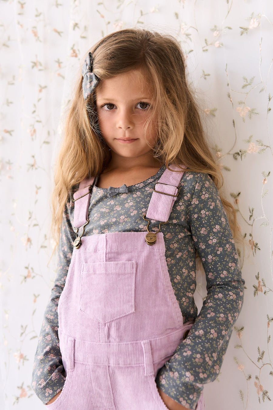 Jordie Cord Overall - Lilac Blush Childrens Overall from Jamie Kay USA