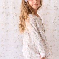 Organic Cotton Poppy Dress - Moons Garden Lavender Childrens Dress from Jamie Kay USA