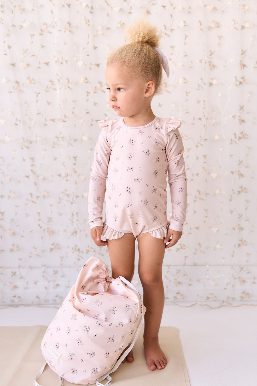 Lily Swimsuit - Goldie Bouquet Morganite Childrens Swimwear from Jamie Kay USA