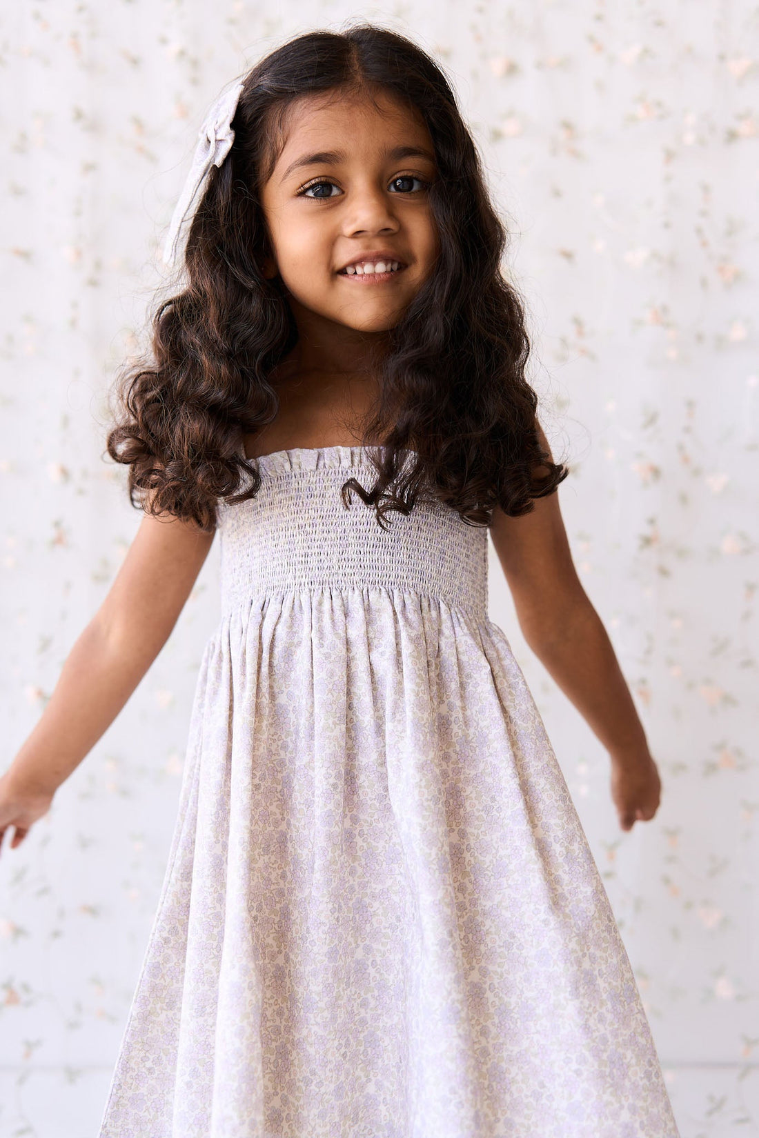 Organic Cotton Mira Dress - Chloe Lavender Childrens Dress from Jamie Kay USA