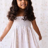 Organic Cotton Mira Dress - Chloe Lavender Childrens Dress from Jamie Kay USA