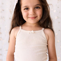 Organic Cotton Fine Rib Singlet - Lily Fleck Childrens Singlet from Jamie Kay USA