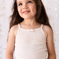 Organic Cotton Fine Rib Singlet - Lily Fleck Childrens Singlet from Jamie Kay USA