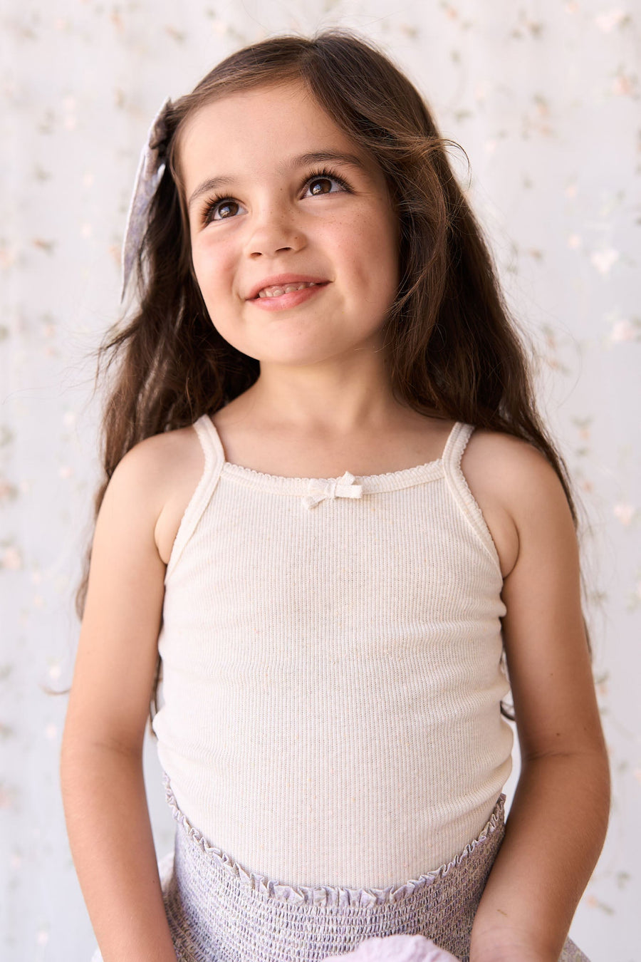 Organic Cotton Fine Rib Singlet - Lily Fleck Childrens Singlet from Jamie Kay USA