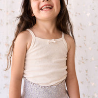 Organic Cotton Fine Rib Singlet - Lily Fleck Childrens Singlet from Jamie Kay USA