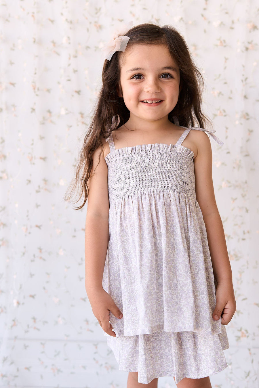 Organic Cotton Mira Top - Chloe Lavender Childrens Top from Jamie Kay USA