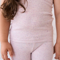 Organic Cotton Fine Rib Elisa Bike Short - Tulip Fleck Childrens Short from Jamie Kay USA