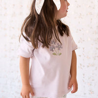 Organic Cotton Everyday Bike Short - Moons Garden Lavender Childrens Short from Jamie Kay USA