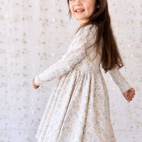 Organic Cotton Tallulah Dress - Moons Garden Lavender Childrens Dress from Jamie Kay USA