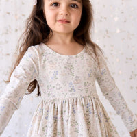 Organic Cotton Tallulah Dress - Moons Garden Lavender Childrens Dress from Jamie Kay USA