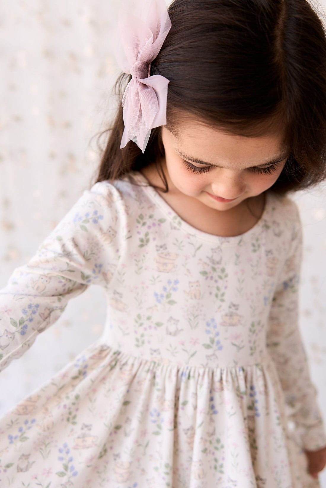 Organic Cotton Tallulah Dress - Moons Garden Lavender Childrens Dress from Jamie Kay USA